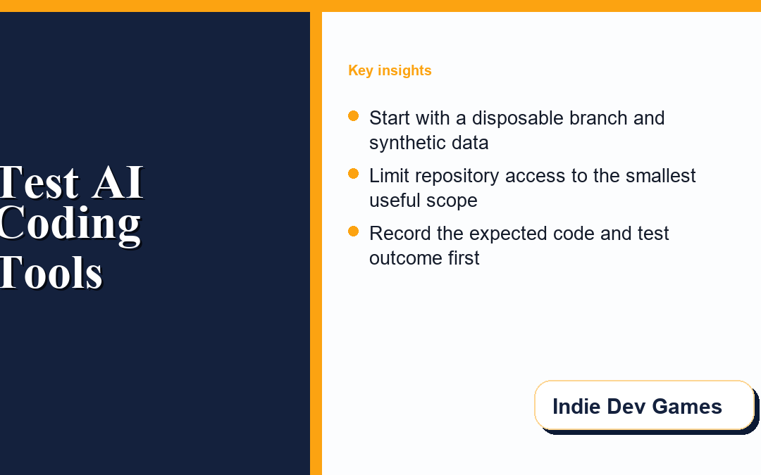 How Indie Game Teams Should Test an AI Coding Assistant