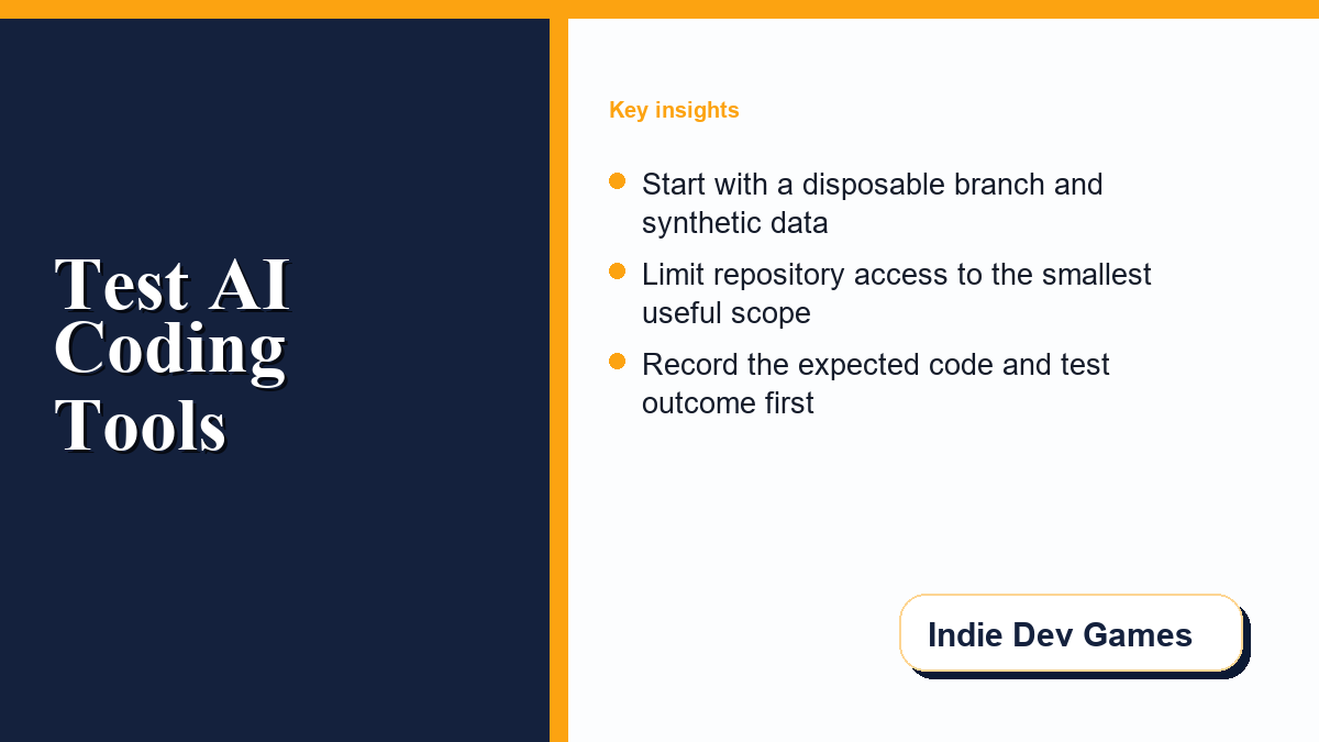 How Indie Game Teams Should Test an AI Coding Assistant