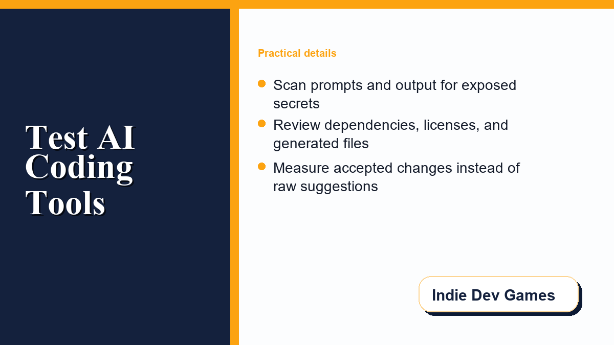 How Indie Game Teams Should Test an AI Coding Assistant - step by step