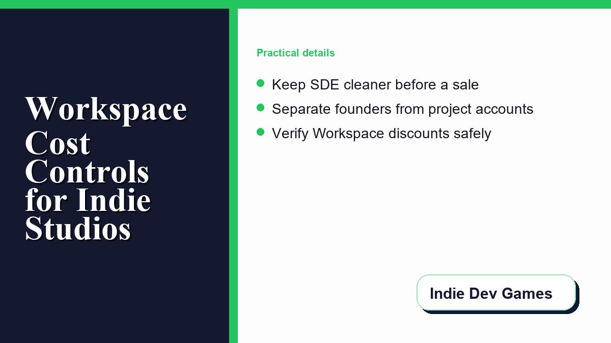 Indie Dev Games support image for safe Workspace discount verification.